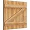 Ekena Millwork Joined Board-n-Batten Shutters w/Z-Bar, Rough Sawn Western Red Cedar, 32 1/4W x 27H, PR RBJ06Z32X027RWR - alternate 5